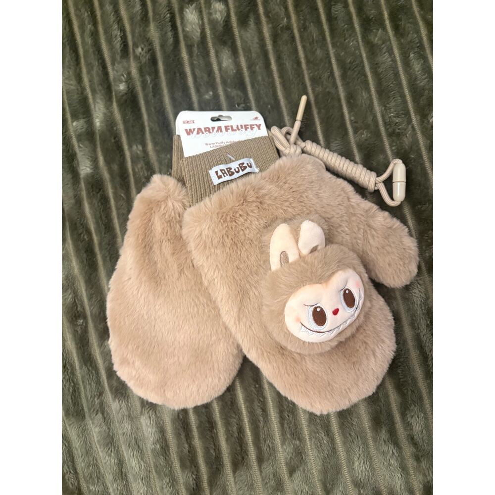NEW Brown Labubu Pop Mart Mittens - Picture 2 of 4